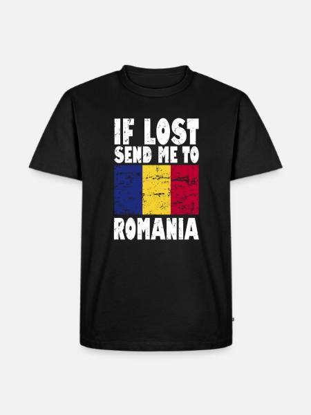 Slogan du drapeau roumain - T-shirt Premium bio Homme - noir