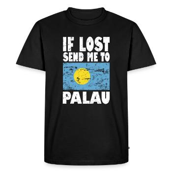 Dicton du drapeau des Palaos - T-shirt Premium bio Homme - noir - Devant - Nico (187cm)