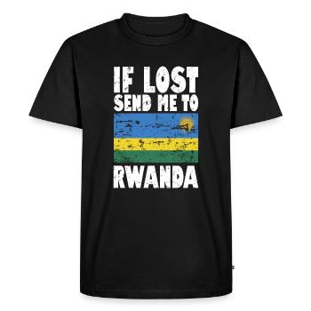 Drapeau du Rwanda - T-shirt Premium bio Homme - noir - Devant - Nico (187cm)