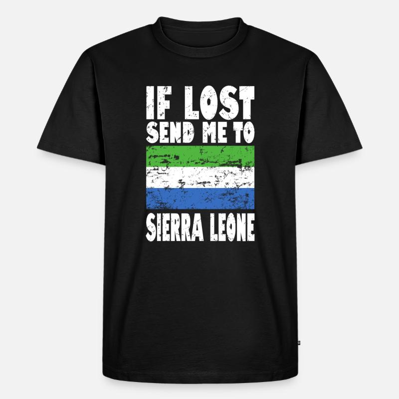 Drapeau de la Sierra Leone - T-shirt Premium bio Homme - noir