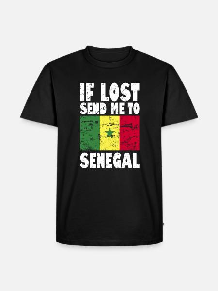 Senegal Flag Saying - Men's Premium Organic T-Shirt - black