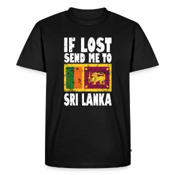 Drapeau du Sri Lanka - T-shirt Premium bio Homme - noir - Devant - Nico (187cm)