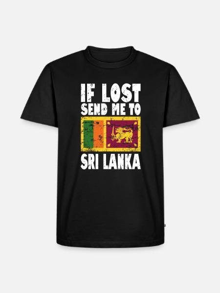 Drapeau du Sri Lanka - T-shirt Premium bio Homme - noir