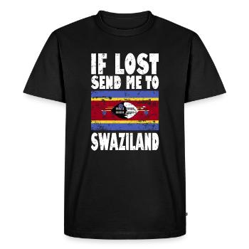 Drapeau du Swaziland - T-shirt Premium bio Homme - noir - Devant - Nico (187cm)