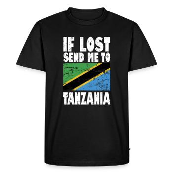Drapeau de la Tanzanie - T-shirt Premium bio Homme - noir - Devant - Nico (187cm)