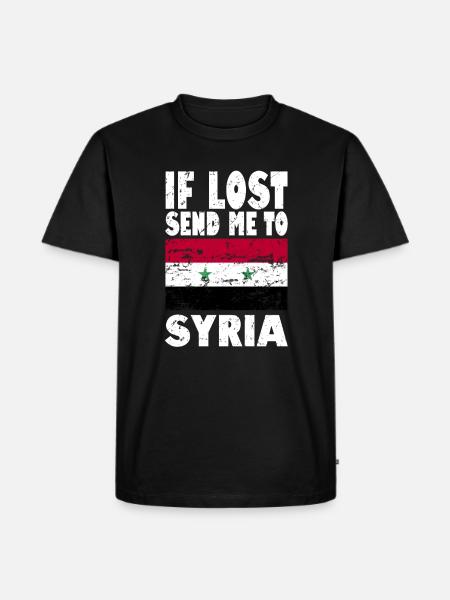 Syria Flag Slogan - Men's Premium Organic T-Shirt - black