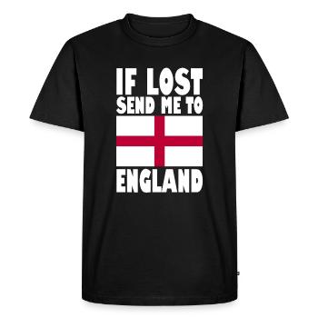 Drapeau de l’Angleterre Disant - T-shirt Premium bio Homme - noir - Devant - Nico (187cm)