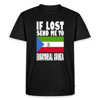 Drapeau de la Guinée équatoriale - T-shirt Premium bio Homme - noir - Devant - Nico (187cm)