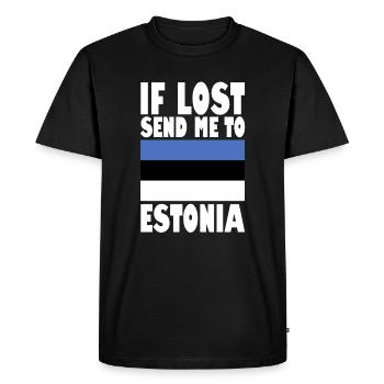 Drapeau de l’Estonie - T-shirt Premium bio Homme - noir - Devant - Nico (187cm)