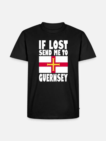 Guernsey Flag Saying - Men's Premium Organic T-Shirt - black