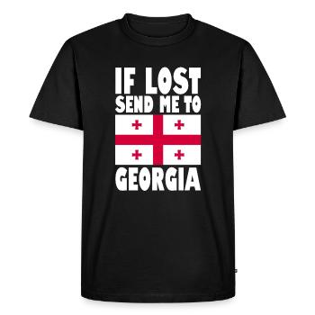Georgia Flag Saying - Men's Premium Organic T-Shirt - black - Front - Nico (187cm)