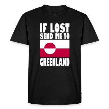 Drapeau du Groenland - T-shirt Premium bio Homme - noir - Devant - Nico (187cm)