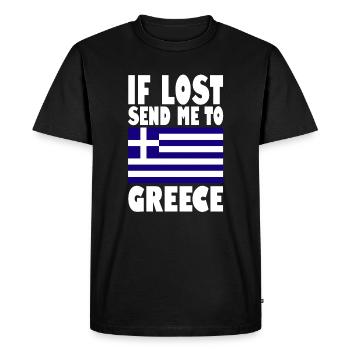 Drapeau de la Grèce - T-shirt Premium bio Homme - noir - Devant - Nico (187cm)