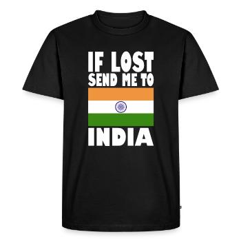 Drapeau de l’Inde - T-shirt Premium bio Homme - noir - Devant - Nico (187cm)