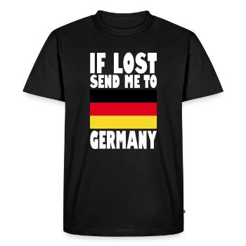 Germany Flag Slogan - Men's Premium Organic T-Shirt - black - Front - Nico (187cm)