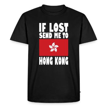 Drapeau de Hong Kong - T-shirt Premium bio Homme - noir - Devant - Nico (187cm)