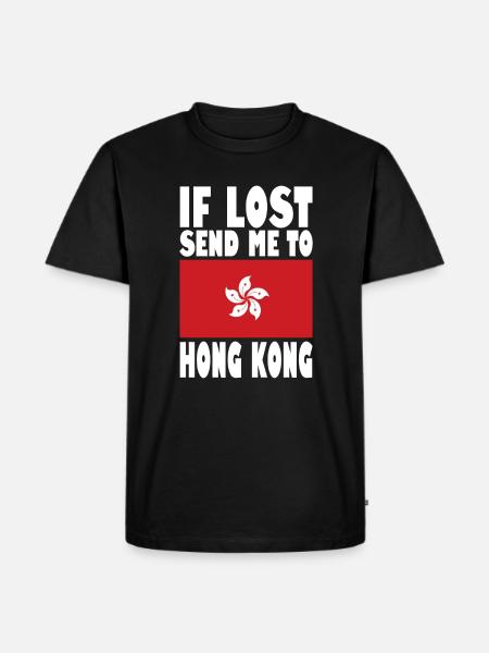 Hong Kong Flag Saying - Men's Premium Organic T-Shirt - black