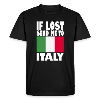 Drapeau de l’Italie - T-shirt Premium bio Homme - noir - Devant - Nico (187cm)