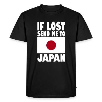 Drapeau du Japon - T-shirt Premium bio Homme - noir - Devant - Nico (187cm)