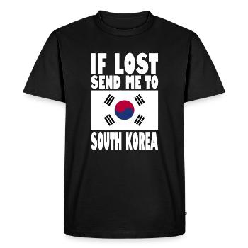 Drapeau de la Corée du Sud - T-shirt Premium bio Homme - noir - Devant - Nico (187cm)