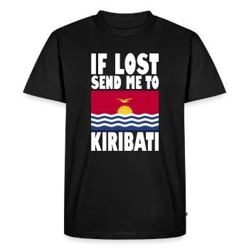 Kiribati Flag Saying - Men's Premium Organic T-Shirt - black - Front - Nico (187cm)