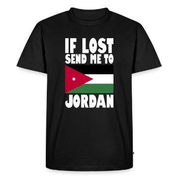 Drapeau de Jordanie - T-shirt Premium bio Homme - noir - Devant - Nico (187cm)