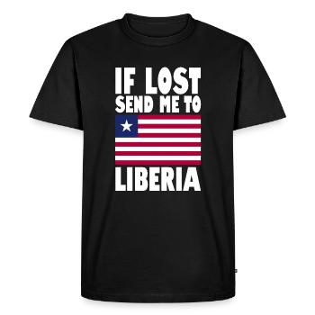 Libya Flag Saying - Men's Premium Organic T-Shirt - black - Front - Nico (187cm)
