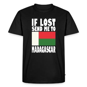 Madagascar Flag Saying - Men's Premium Organic T-Shirt - black - Front - Nico (187cm)