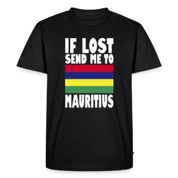 Drapeau de l’île Maurice - T-shirt Premium bio Homme - noir - Devant - Nico (187cm)