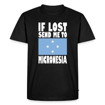 Micronesia Flag Saying - Men's Premium Organic T-Shirt - black - Front - Nico (187cm)
