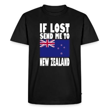 Drapeau néo-zélandais - T-shirt Premium bio Homme - noir - Devant - Nico (187cm)