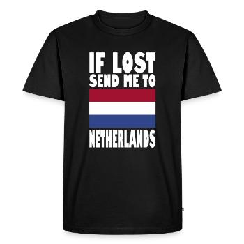 Drapeau des Pays-Bas - T-shirt Premium bio Homme - noir - Devant - Nico (187cm)