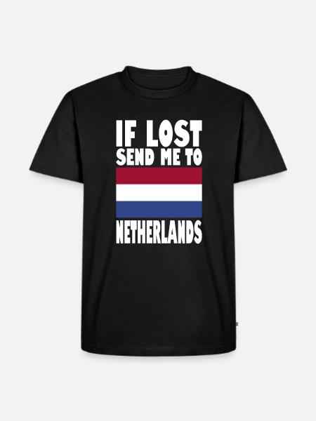 Drapeau des Pays-Bas - T-shirt Premium bio Homme - noir
