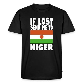 Drapeau du Niger - T-shirt Premium bio Homme - noir - Devant - Nico (187cm)
