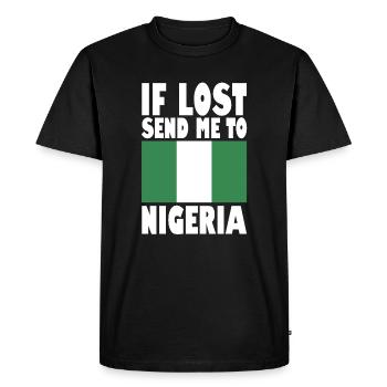 Drapeau du Nigeria - T-shirt Premium bio Homme - noir - Devant - Nico (187cm)
