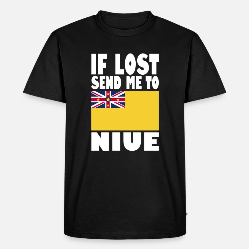 Niue Flagge Spruch - Männer Premium Bio T-Shirt - Schwarz