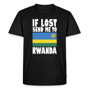 Drapeau du Rwanda - T-shirt Premium bio Homme - noir - Devant - Nico (187cm)