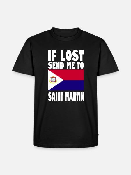 St. Martin Flag Saying - Men's Premium Organic T-Shirt - black