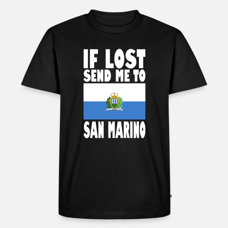 Drapeau de Saint-Marin - T-shirt Premium bio Homme - noir