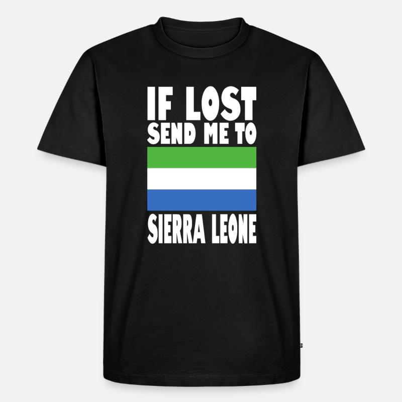 Sierra Leone Flagge Spruch - Männer Premium Bio T-Shirt - Schwarz