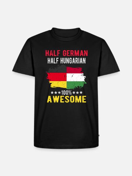 Half German Half Hungarian - Men's Premium Organic T-Shirt - black