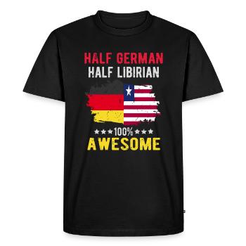 Moitié allemand moitié libyen - T-shirt Premium bio Homme - noir - Devant - Nico (187cm)