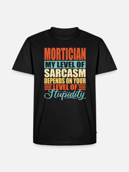 Undertaker Gravedigger Mortician profession - Men's Premium Organic T-Shirt - black