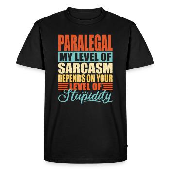 Paralegal - Men's Premium Organic T-Shirt - black - Front - Nico (187cm)