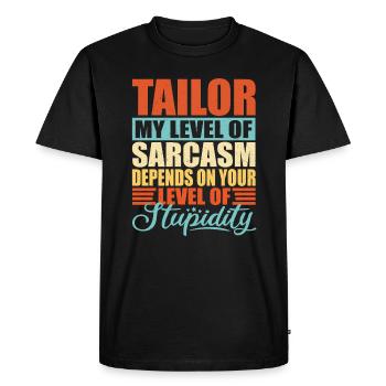 Couturière Couturière Schneider Cadeau - T-shirt Premium bio Homme - noir - Devant - Nico (187cm)