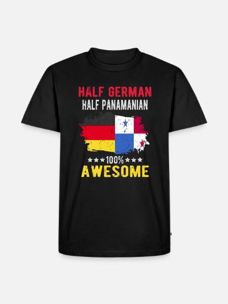 Half German half Panamania - Men's Premium Organic T-Shirt - black