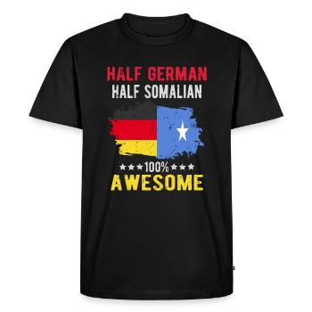 Moitié allemand moitié somalien - T-shirt Premium bio Homme - noir - Devant - Nico (187cm)