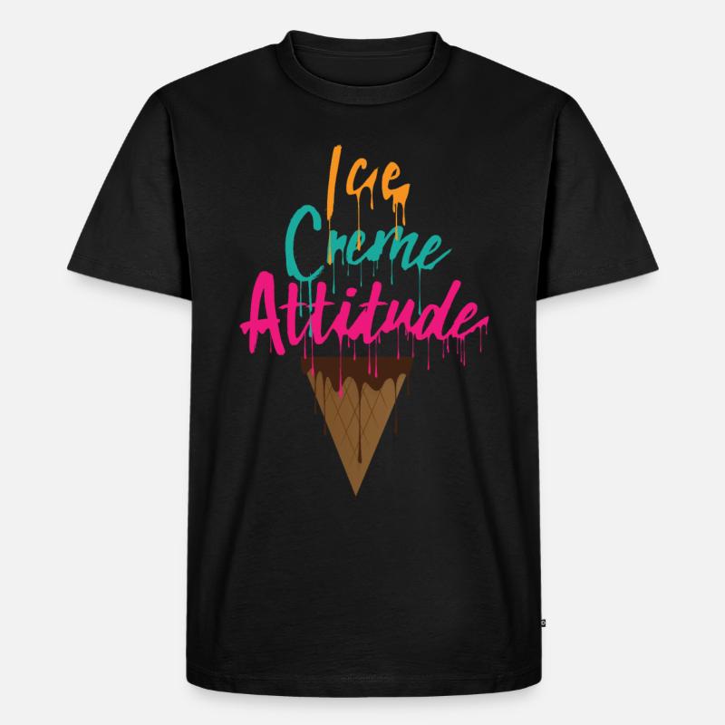 Eis Attitude - Männer Premium Bio T-Shirt - Schwarz