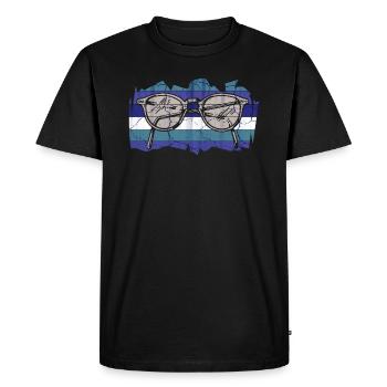 Glasses Sunglasses Glasses lunettes Nerd Geek - Men's Premium Organic T-Shirt - black - Front - Nico (187cm)