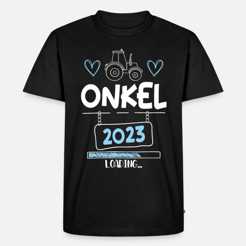Onkel 2023 Loading - Männer Premium Bio T-Shirt - Schwarz